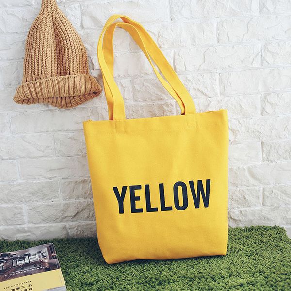 women canvas bag ladies handbag girls shoulder bag black yellow color letters printing shopping fashion funny casual large
women canvas bag ladies handbag girls shoulder bag black yellow color letters printing shopping fashion funny casual large
