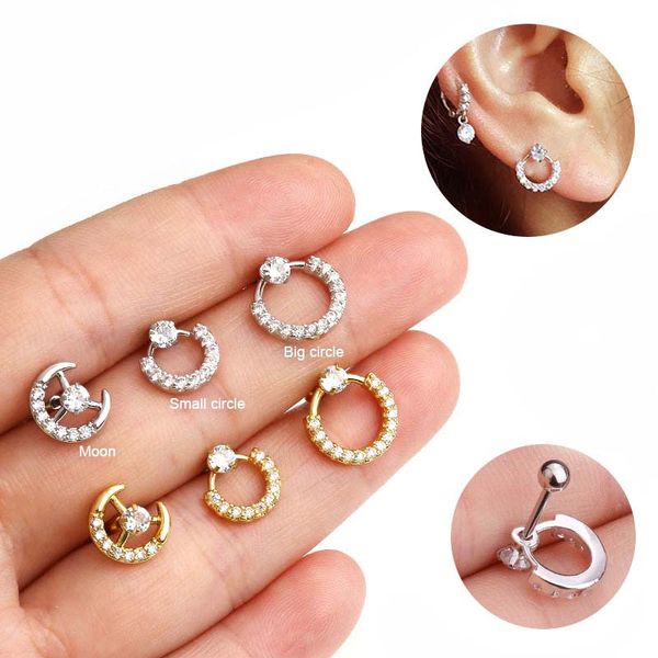 1pcs copper zircon star cartilage earrings pinna daith piercing 20g 6mm length, Golden;silver
1pcs copper zircon star cartilage earrings pinna daith piercing 20g 6mm length, Golden;silver