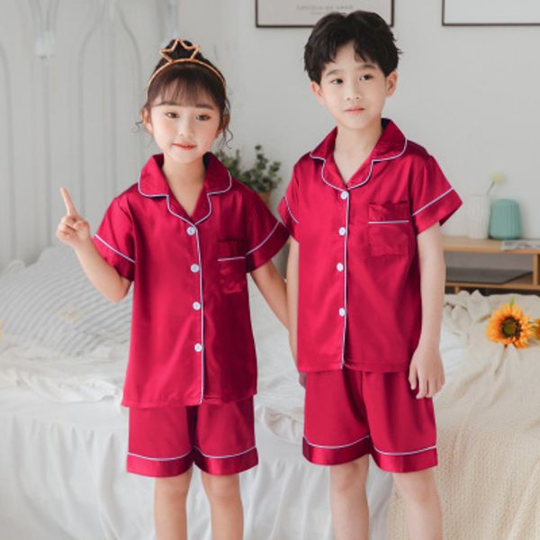 girls pajamas 2020 summer short sleeve children's sleepwear pure color set silk boys pyjamas sets for kids nightwear set, Blue;red
girls pajamas 2020 summer short sleeve children's sleepwear pure color set silk boys pyjamas sets for kids nightwear set, Blue;red