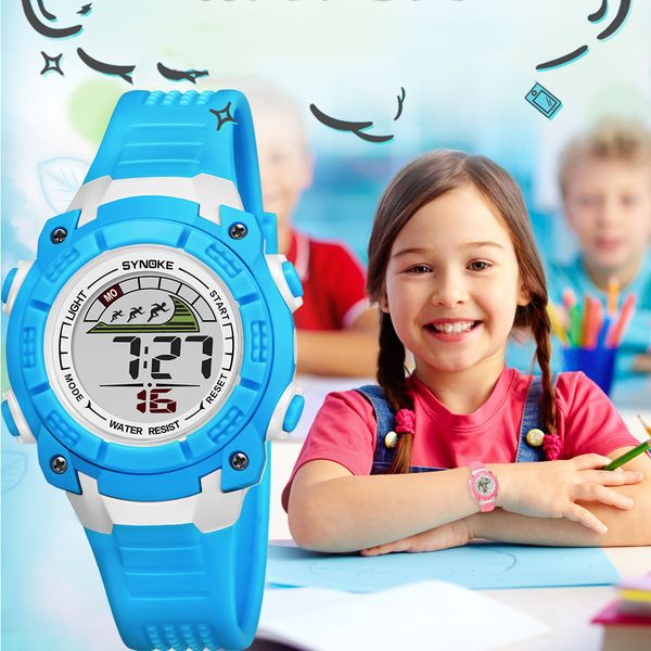 synoke children watch boys girls 3m waterproof digital led sports clock kids alarm date watch gift reloj digital hombre, Blue
synoke children watch boys girls 3m waterproof digital led sports clock kids alarm date watch gift reloj digital hombre, Blue