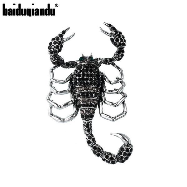 baiduqiandu vintage style antique silver color plated metal black rhinestones scorpion brooches for men baiduqiandu vintage cbgdk, Black;gray
baiduqiandu vintage style antique silver color plated metal black rhinestones scorpion brooches for men baiduqiandu vintage cbgdk, Black;gray