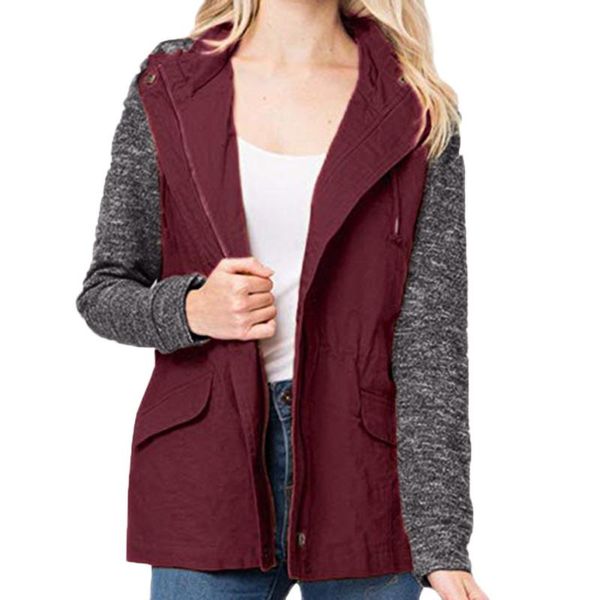 fashion fall winter thickened stitched pink hoodie jacket casual plus size loose pockets pink coat parkas women's clothing, Black
fashion fall winter thickened stitched pink hoodie jacket casual plus size loose pockets pink coat parkas women's clothing, Black