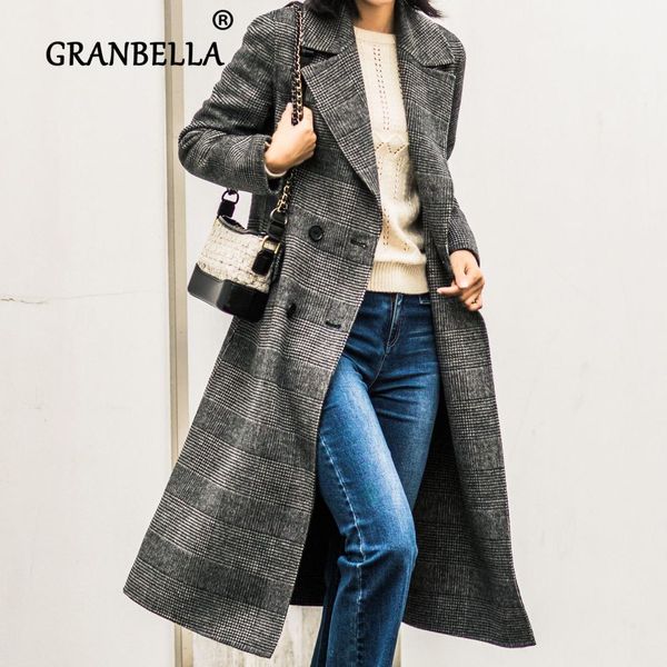 plaid wool coat women winter korean tassel cashmere jacket vintage chic woolen overcoat thick cotton padded plaid long coat, Black
plaid wool coat women winter korean tassel cashmere jacket vintage chic woolen overcoat thick cotton padded plaid long coat, Black