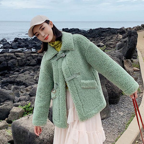 thick velvet motorcycle clothes women ladies lamb hair coat short fur one winter button green coat women manteau femme hiver #a, Black
thick velvet motorcycle clothes women ladies lamb hair coat short fur one winter button green coat women manteau femme hiver #a, Black