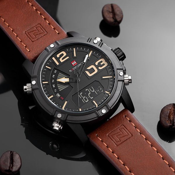 watches brand naviforce men sport watch men's leather quartz analog led clock male wrist watch relogio masculino, Slivery;brown
watches brand naviforce men sport watch men's leather quartz analog led clock male wrist watch relogio masculino, Slivery;brown