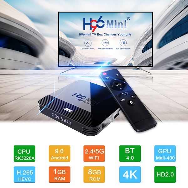 H96 mini h8 android 9 0 mart tv box rockchip rk3228a 4k 2 4 5ghz 2gb 16gb dual wifi bt4 0 et box 
H96 mini h8 android 9 0 mart tv box rockchip rk3228a 4k 2 4 5ghz 2gb 16gb dual wifi bt4 0 et box