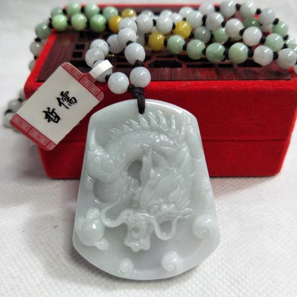 zheru jewelry pure natural jadeite light green dragon pendant tricolor jadeite necklace necklace a class national certificate, Silver
zheru jewelry pure natural jadeite light green dragon pendant tricolor jadeite necklace necklace a class national certificate, Silver