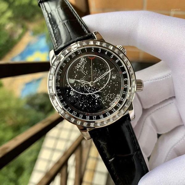 men watches 8217 automati movement leather strape watches watch male clock milky way1, Slivery;brown
men watches 8217 automati movement leather strape watches watch male clock milky way1, Slivery;brown