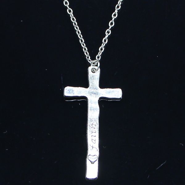 20pcs new fashion necklace 47x23mm cross faith believe silver pendants short long women men colar gift jewelry choker
20pcs new fashion necklace 47x23mm cross faith believe silver pendants short long women men colar gift jewelry choker