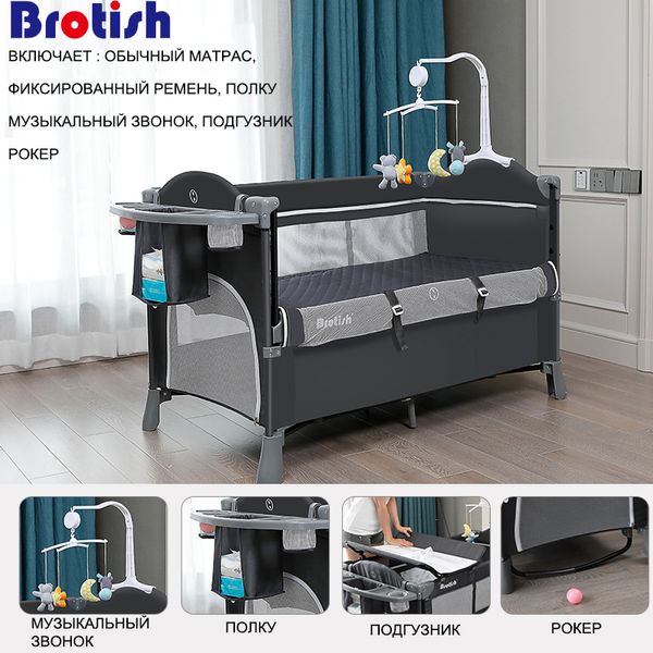 brotish newborn multifunctional crib stitching bed, newborn cradle bed, game bed, portable folding crib easy to travel
brotish newborn multifunctional crib stitching bed, newborn cradle bed, game bed, portable folding crib easy to travel
