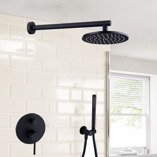 brass concealed 12" black rainfall shower sets 2 ways and cold mixer shower diverter valve with handheld shower head, 16-025
brass concealed 12" black rainfall shower sets 2 ways and cold mixer shower diverter valve with handheld shower head, 16-025