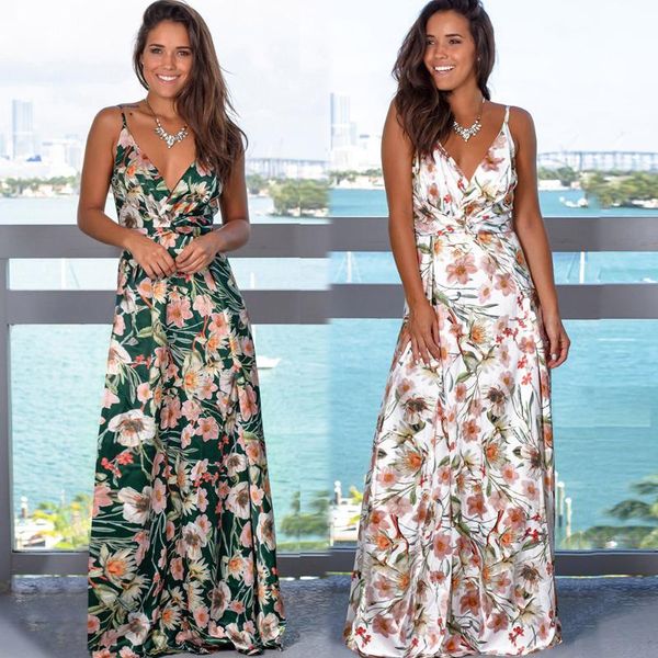 retro casual summer women's beach skirt bohemian halter print ladies dress summer 2020 boho floral long dress, White
retro casual summer women's beach skirt bohemian halter print ladies dress summer 2020 boho floral long dress, White