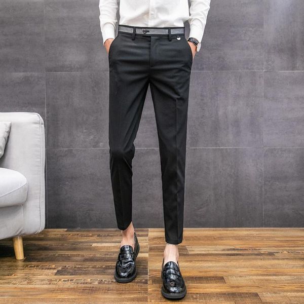men's casual trousers 19 spring new england trend slim feet pants youth popular nine points trousers youth casual men's clothing, Black
men's casual trousers 19 spring new england trend slim feet pants youth popular nine points trousers youth casual men's clothing, Black