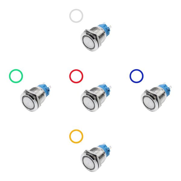 19mm screw thread length 35mm 12v 24v 220v led on/off silver waterproof momentary latch push button flate switch car switch
19mm screw thread length 35mm 12v 24v 220v led on/off silver waterproof momentary latch push button flate switch car switch