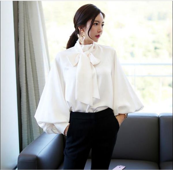 2020 autumn loose lantern sleeve white cloth women bowknot office work solid casual blouse shirts rq103
2020 autumn loose lantern sleeve white cloth women bowknot office work solid casual blouse shirts rq103