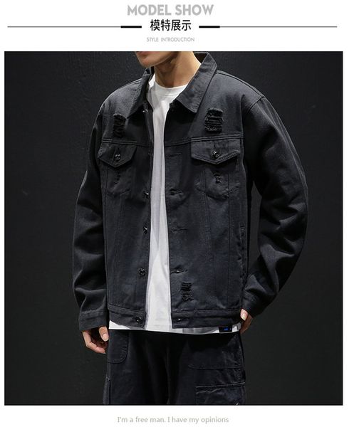 solid casual slim mens denim jacket plus size 5xl bomber jacket men cowboy men's jean chaqueta hombre, Black;brown
solid casual slim mens denim jacket plus size 5xl bomber jacket men cowboy men's jean chaqueta hombre, Black;brown