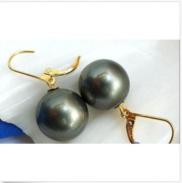 charming roundpair of 10-11mm tahitian black green pearl earring 14k, Golden;silver
charming roundpair of 10-11mm tahitian black green pearl earring 14k, Golden;silver