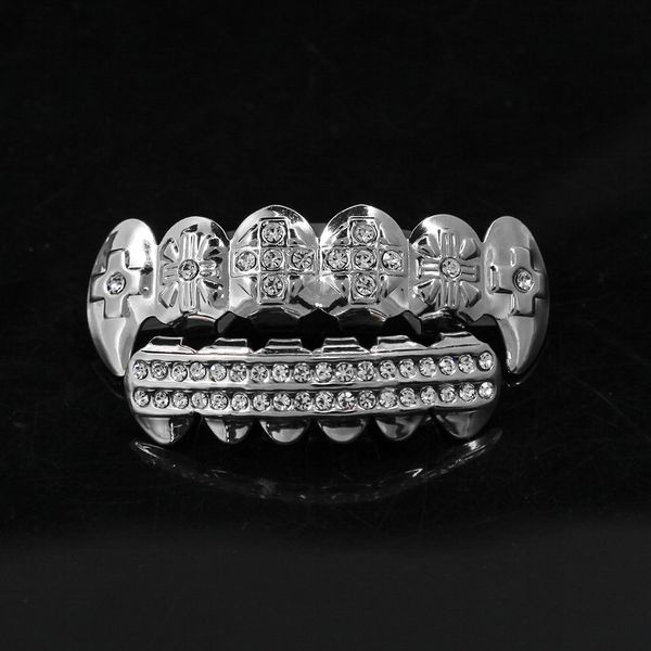 new hip hop teeth grills dental gold silver plated crystal 6 & bottom faux dental tooth braces grills rapper body jewelry unisex, Black
new hip hop teeth grills dental gold silver plated crystal 6 & bottom faux dental tooth braces grills rapper body jewelry unisex, Black