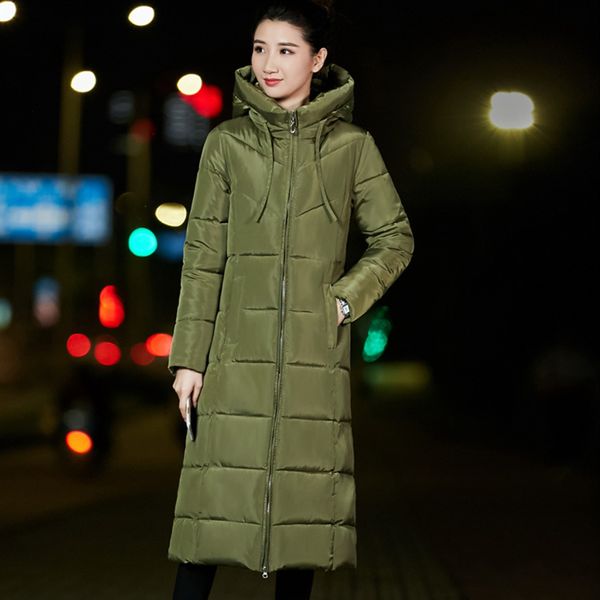 woman down jacket windproof slim long warm fabala thickened coat winter zipper hooded, Black
woman down jacket windproof slim long warm fabala thickened coat winter zipper hooded, Black