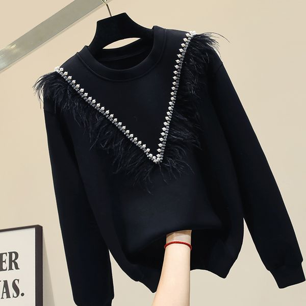 deat 2020 new summer fashion casual patchwork solid o neck loose long sleeve sweatshirt women sd757, Black
deat 2020 new summer fashion casual patchwork solid o neck loose long sleeve sweatshirt women sd757, Black