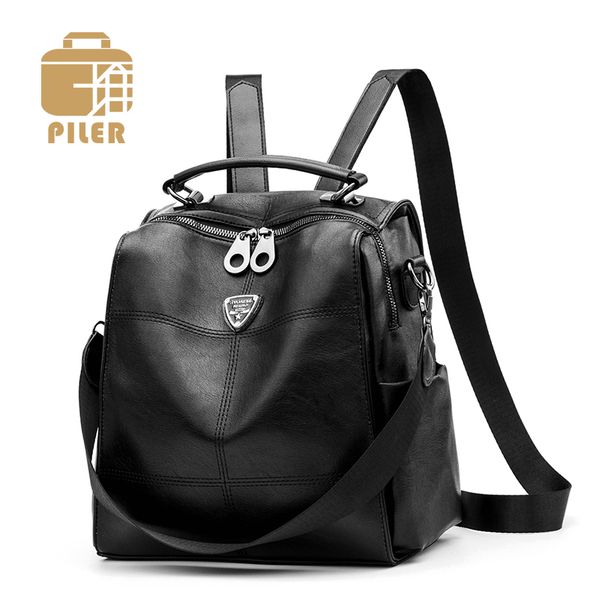 large capacity casual daypack women pu leather backpack for teenager girl female leather backpacks school bag
large capacity casual daypack women pu leather backpack for teenager girl female leather backpacks school bag