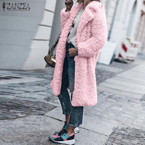zanzea 2019 winter women lapel neck long sleeve plush fluffy coats faux fur open front outwear casual long jackets warm cardigan, Black;brown
zanzea 2019 winter women lapel neck long sleeve plush fluffy coats faux fur open front outwear casual long jackets warm cardigan, Black;brown