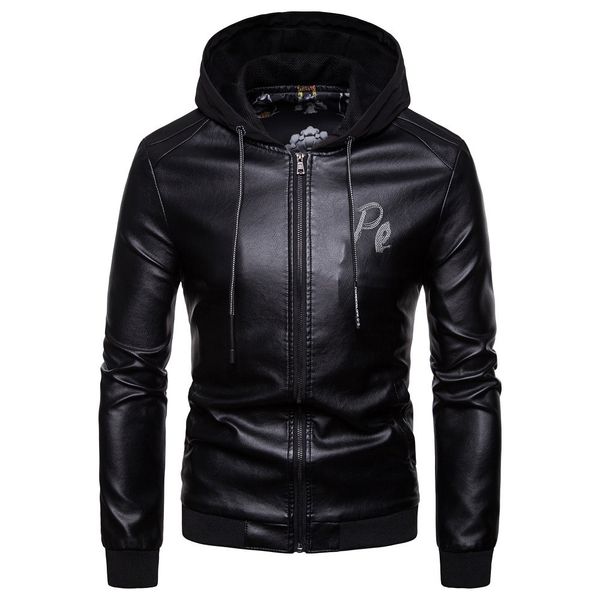 men autumn winter warm hooded casual leather zipper long sleeve jacket coat #4o23 #f, Black;brown
men autumn winter warm hooded casual leather zipper long sleeve jacket coat #4o23 #f, Black;brown