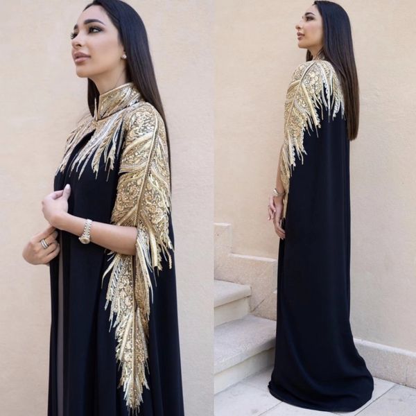 modest customized a line long sleeve prom dresses high neck evening dress satin crystal sweep train formal party bridesmaid gown, Black;red 
modest customized a line long sleeve prom dresses high neck evening dress satin crystal sweep train formal party bridesmaid gown, Black;red