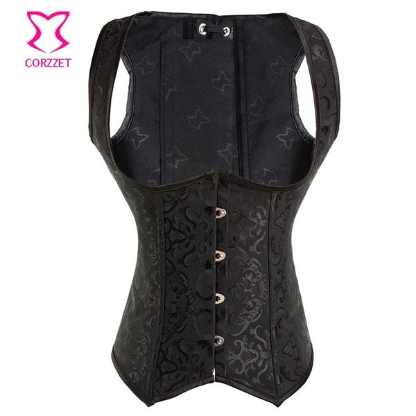 corzzet red bridal jacquard steel boned steampunk corset vest waist slimming gothic body shaper underbust corsets and busiters, Black;white
corzzet red bridal jacquard steel boned steampunk corset vest waist slimming gothic body shaper underbust corsets and busiters, Black;white