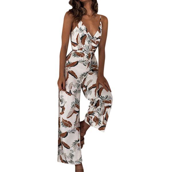 womens jumpsuit v-neck leaves print sleeveless strap long playsuit ladies jumpsuit women rompers clothes summer beach, Black;white
womens jumpsuit v-neck leaves print sleeveless strap long playsuit ladies jumpsuit women rompers clothes summer beach, Black;white