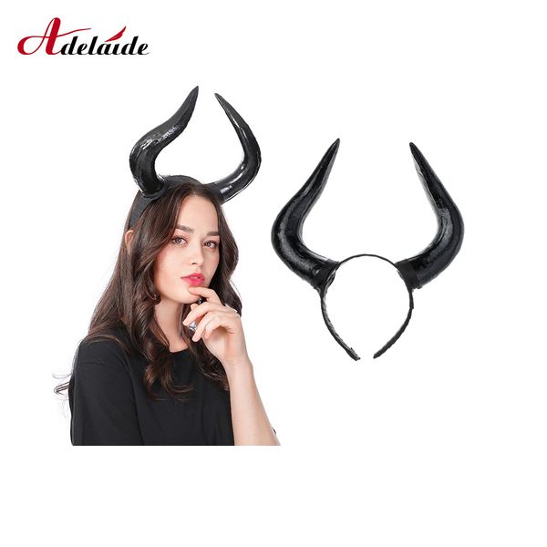 1ps simulation black ox horn headband devil horns cosplay ox horn style hair hoop for halloween party hair band accessories
1ps simulation black ox horn headband devil horns cosplay ox horn style hair hoop for halloween party hair band accessories