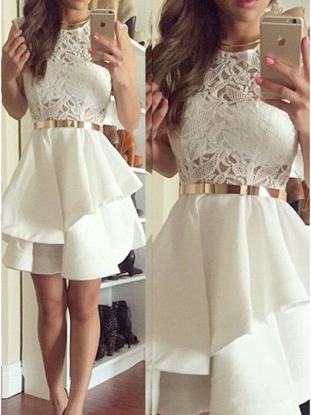 Short Ivory Homecoming Dresses 2019 Newest Sexy Jewel Applique Prom Dress Lace Evening Party Dress Custom Made
Short Ivory Homecoming Dresses 2019 Newest Sexy Jewel Applique Prom Dress Lace Evening Party Dress Custom Made