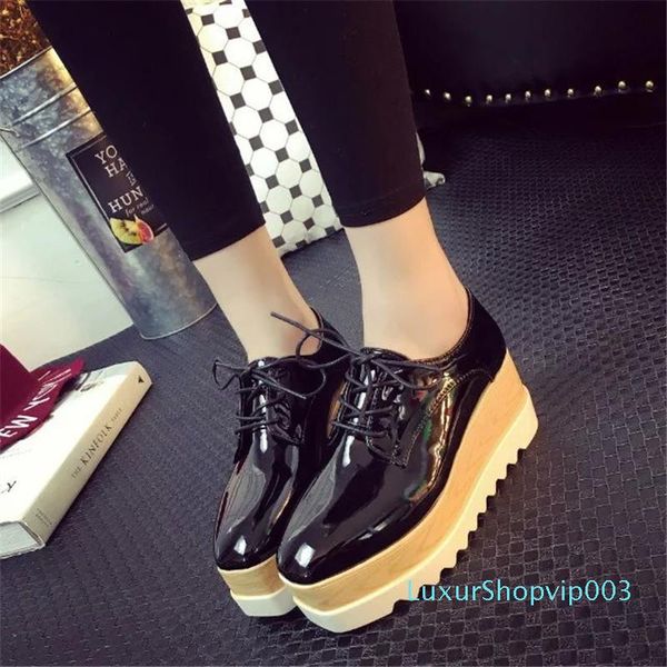 2018 woman gold shoes platform shoes creepers japanned leather woman shiny flats star designer espadrilles brogue shoes vb4r-9, Black
2018 woman gold shoes platform shoes creepers japanned leather woman shiny flats star designer espadrilles brogue shoes vb4r-9, Black