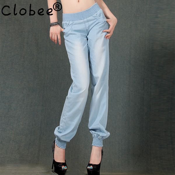 2020 summer new thin funds breathable cool tencel jeans wide leg pants big yards elastic waist pants for women, Blue
2020 summer new thin funds breathable cool tencel jeans wide leg pants big yards elastic waist pants for women, Blue