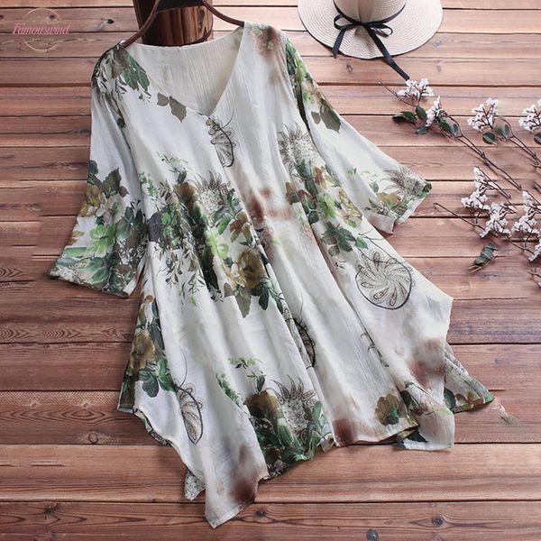 2020 new summer women casual blouse vintage cap sleeve floral print large size v neck irregular hem half sleeve beach 9041715, White
2020 new summer women casual blouse vintage cap sleeve floral print large size v neck irregular hem half sleeve beach 9041715, White