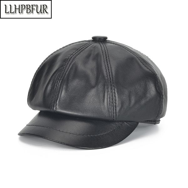 2020 brand genuine leather sheepskin octagonal hat newsboy hat retro literary female cap casual accessories, Blue;gray
2020 brand genuine leather sheepskin octagonal hat newsboy hat retro literary female cap casual accessories, Blue;gray