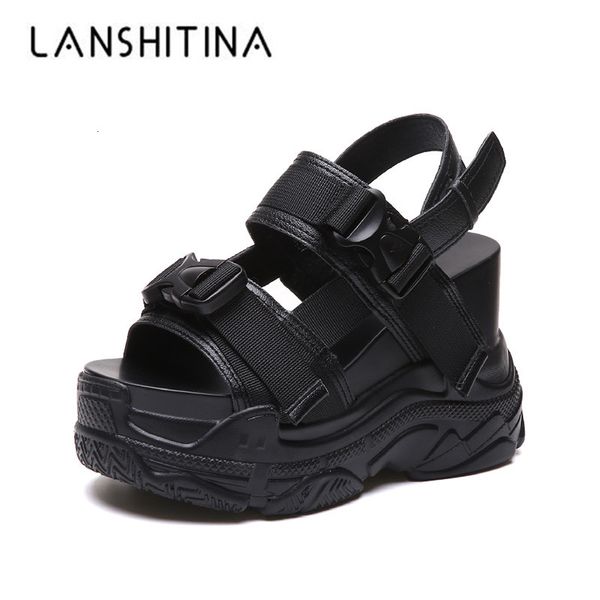 summer 2019 new platform arrival women 11.5cm wedges thick bottom casual shoes comfortable white buckle sandals sneakers, Black
summer 2019 new platform arrival women 11.5cm wedges thick bottom casual shoes comfortable white buckle sandals sneakers, Black
