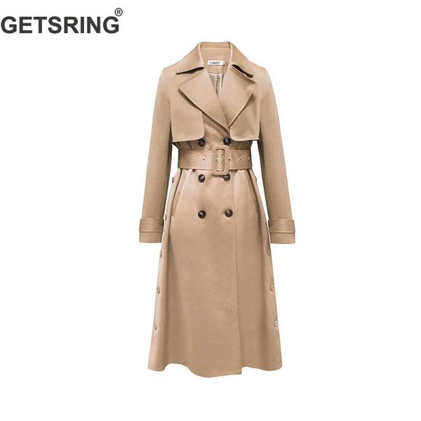getsring women trench coat long sleeve lace up long coat spring female overcoat double breasted all match women coats 2019, Tan;black
getsring women trench coat long sleeve lace up long coat spring female overcoat double breasted all match women coats 2019, Tan;black