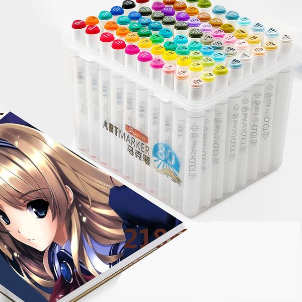 superior 40/60/80/120/160colors pen marker set dual head sketch markers brush pen for draw manga animation design art supplies
superior 40/60/80/120/160colors pen marker set dual head sketch markers brush pen for draw manga animation design art supplies