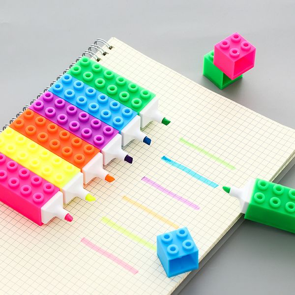 cute building blocks highlighters for school art marker pastel pen candy color fluorescent pen stationery office school supplies, Black;red
cute building blocks highlighters for school art marker pastel pen candy color fluorescent pen stationery office school supplies, Black;red