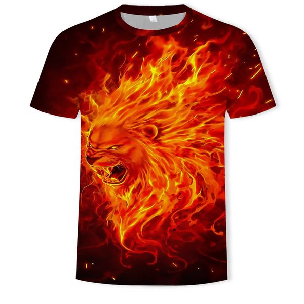 mens designer printed short-sleeved lion 3dt shirt pattern style round collar loose t-shirt, White;black
mens designer printed short-sleeved lion 3dt shirt pattern style round collar loose t-shirt, White;black