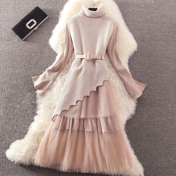 Autumn Winter Women Dress Suit 2018 Cute Mesh Lace Knitted Dress Bodycon Casual Pleated Dress Work Spring vestidos
Autumn Winter Women Dress Suit 2018 Cute Mesh Lace Knitted Dress Bodycon Casual Pleated Dress Work Spring vestidos