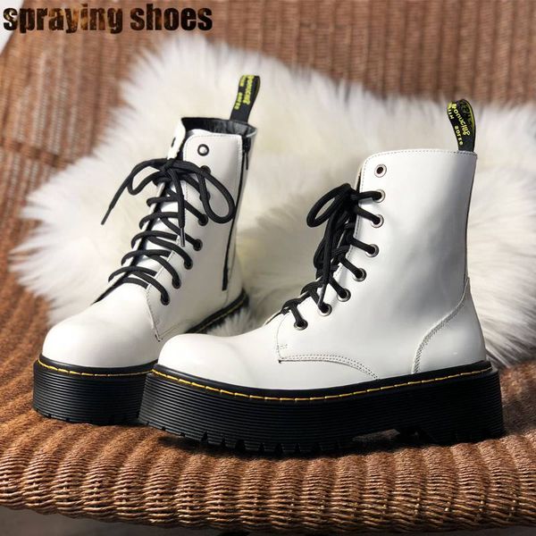 white/black leather cross-tied round toe thick bottom riding boots 2019 autumn winter flat boots women platform shoes
white/black leather cross-tied round toe thick bottom riding boots 2019 autumn winter flat boots women platform shoes