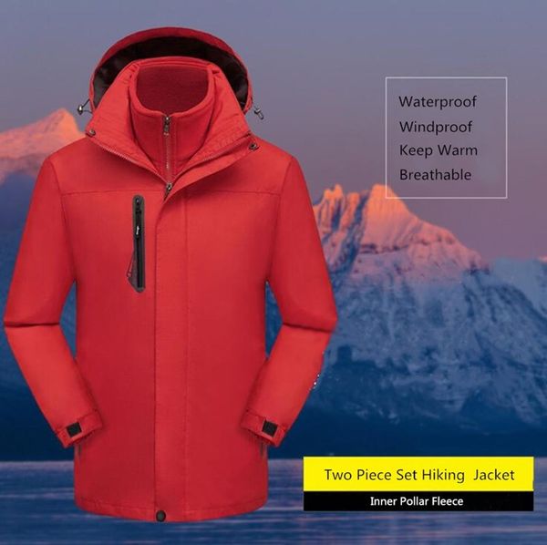 waterproof hiking jacket outdoor two piece set winter thicken sports snowboard climbing trekking hiking jackets for men and wome, Blue;black
waterproof hiking jacket outdoor two piece set winter thicken sports snowboard climbing trekking hiking jackets for men and wome, Blue;black