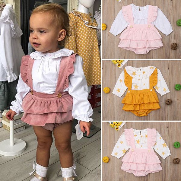 2018 multitrust brand newborn kids baby girl ruffle star t-shirt bib tutu ruffle pink strap outfits cute spring clothes, White
2018 multitrust brand newborn kids baby girl ruffle star t-shirt bib tutu ruffle pink strap outfits cute spring clothes, White