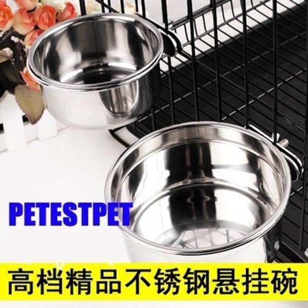 pets stainless steel feed drinking water cage type pets pocket-portable dog bowl suspension bowl will in trumpet screw
pets stainless steel feed drinking water cage type pets pocket-portable dog bowl suspension bowl will in trumpet screw