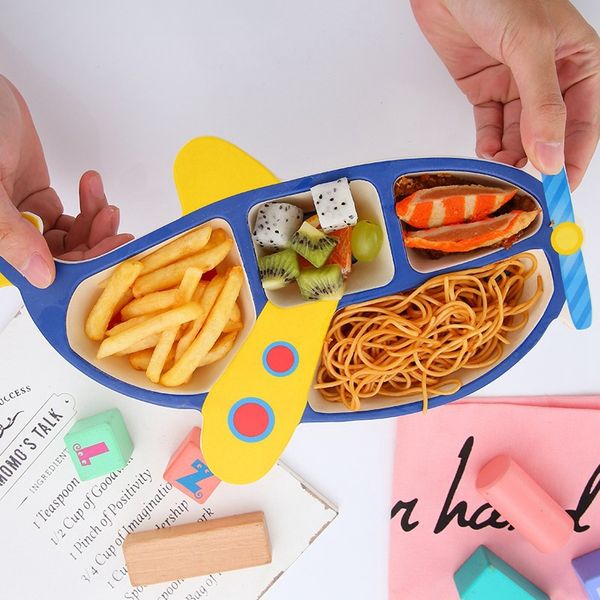 3pcs/set bamboo fiber children's plate aircraft shape grid bowl eating fork spoon set baby feeding tableware kids tableware set
3pcs/set bamboo fiber children's plate aircraft shape grid bowl eating fork spoon set baby feeding tableware kids tableware set