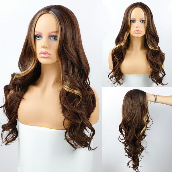 synthetic wigs long wavy ombre brown middle part natural hair for women cosplay heat resistant fiber, Black
synthetic wigs long wavy ombre brown middle part natural hair for women cosplay heat resistant fiber, Black