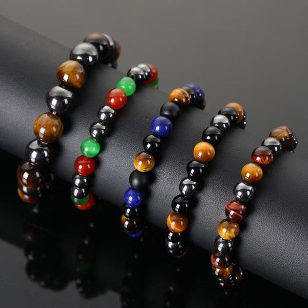 8mm magnetic hematite bead tiger eye stone bracelet health magnetic handmade bead bracelet for men or women, Black
8mm magnetic hematite bead tiger eye stone bracelet health magnetic handmade bead bracelet for men or women, Black