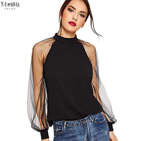 women shirts long sleeve mesh round neck slim fit solid o neck trend elegant noble simple summer blouse shirts, White
women shirts long sleeve mesh round neck slim fit solid o neck trend elegant noble simple summer blouse shirts, White